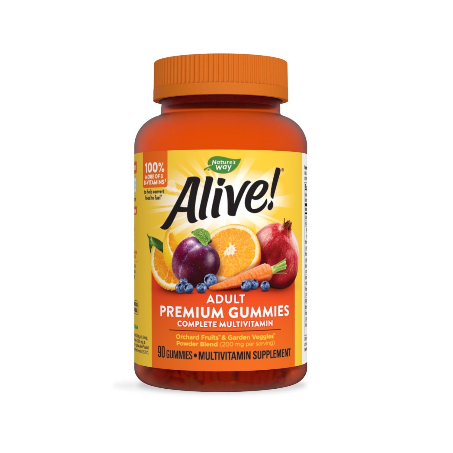 Nature's Way Alive! Premium Gummy Multivitamins, 14 Vitamins &amp; Minerals, 90 Gummies