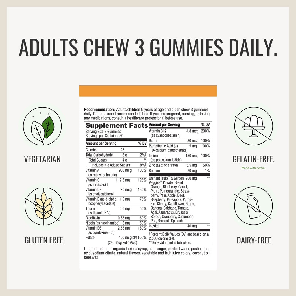 Nature's Way Alive! Premium Gummy Multivitamins, 14 Vitamins &amp; Minerals, 90 Gummies