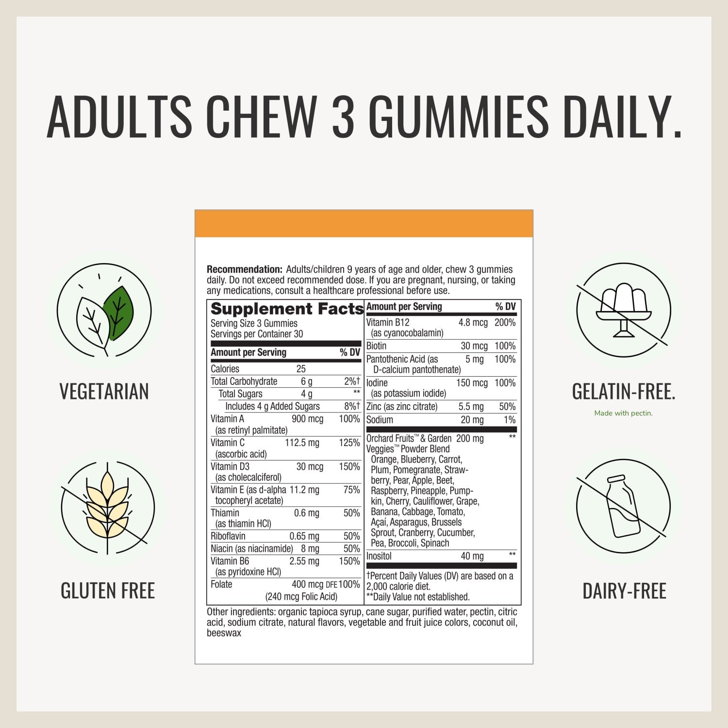 Nature's Way Alive! Premium Gummy Multivitamins, 14 Vitamins &amp; Minerals, 90 Gummies