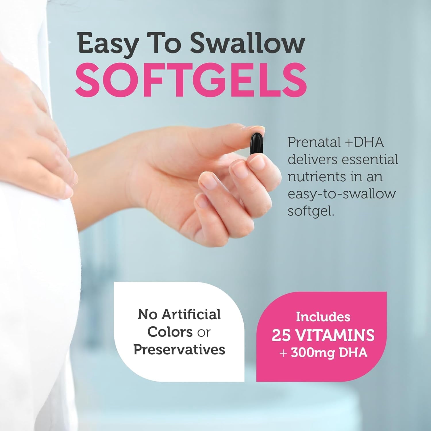 Zahler Prenatal DHA Prenatal Vitamins for Women with DHA &amp; Folate, 60 Unflavored Softgels