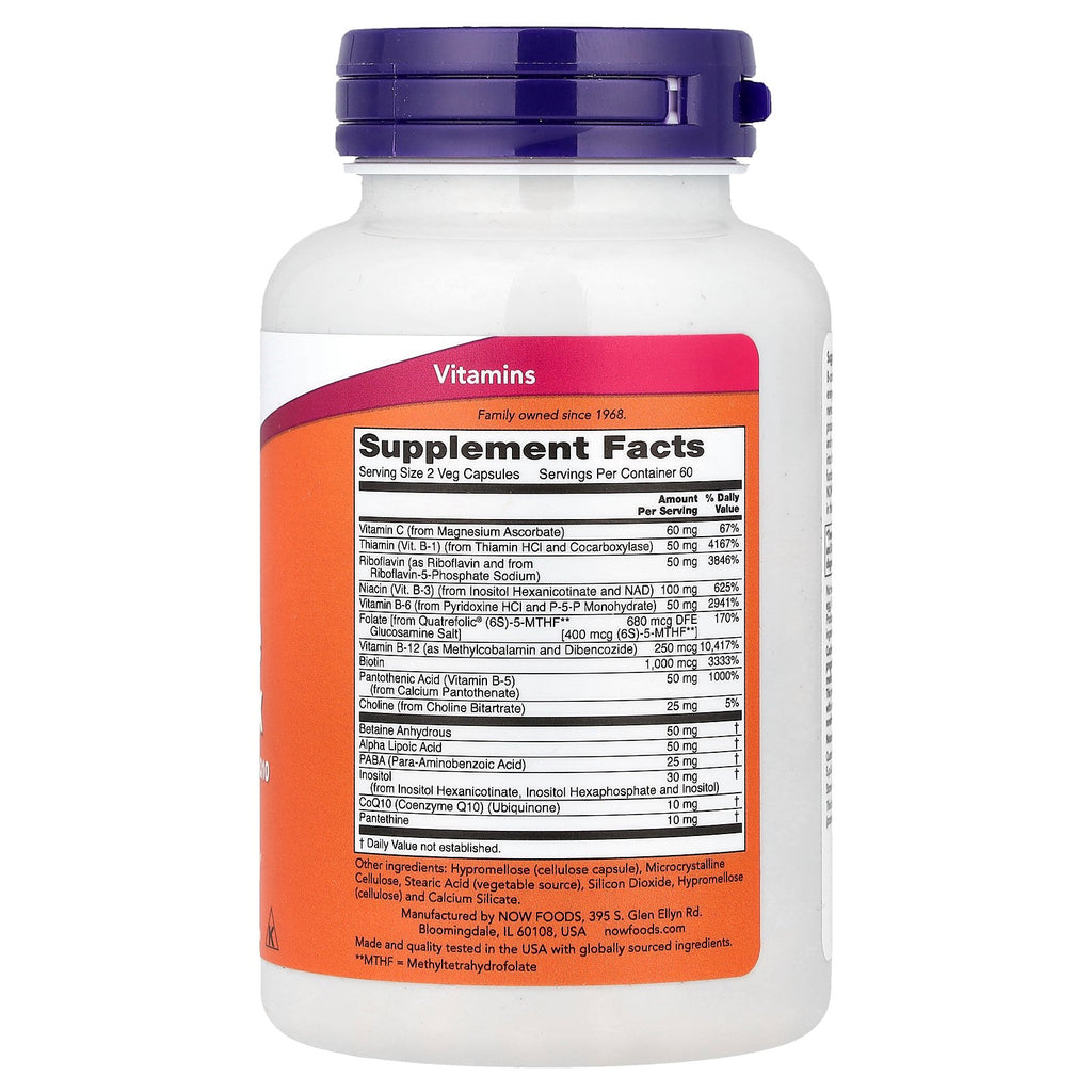 NOW Foods Coenzyme B-Complex With Alpha Lipoic Acid and CoQ10, 120 Veg Capsules