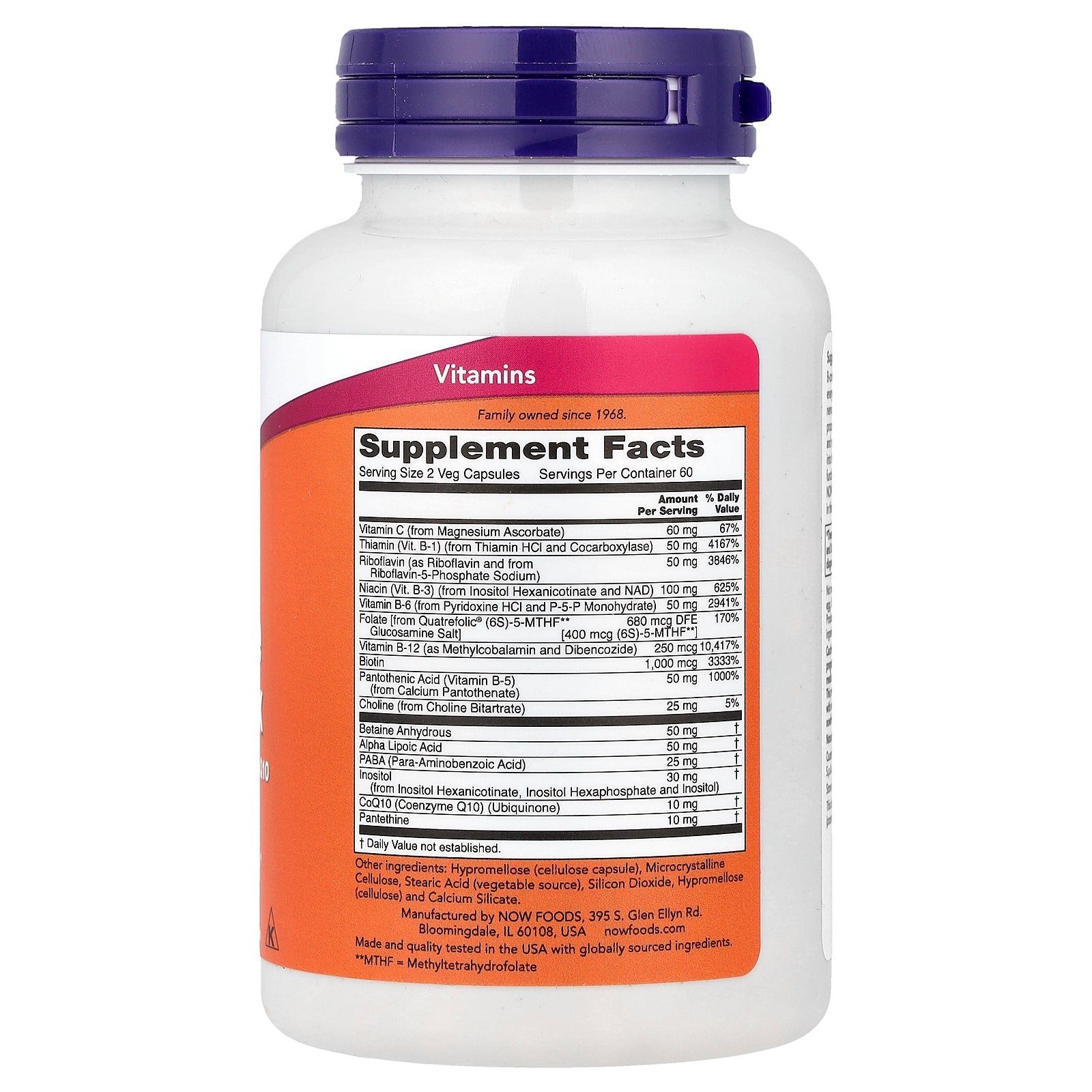 NOW Foods Coenzyme B-Complex With Alpha Lipoic Acid and CoQ10, 120 Veg Capsules