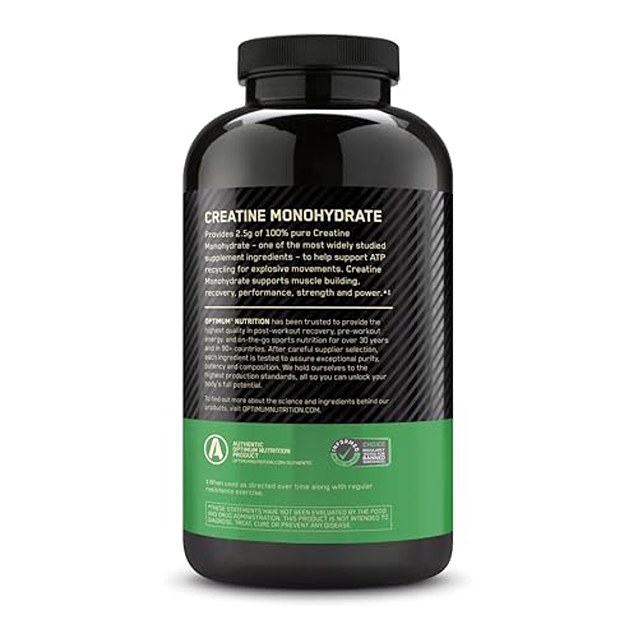 Optimum Nutrition Micronized Creatine Monohydrate Capsules, Keto Friendly, 2500mg, 300 Capsules (Packaging May Vary)