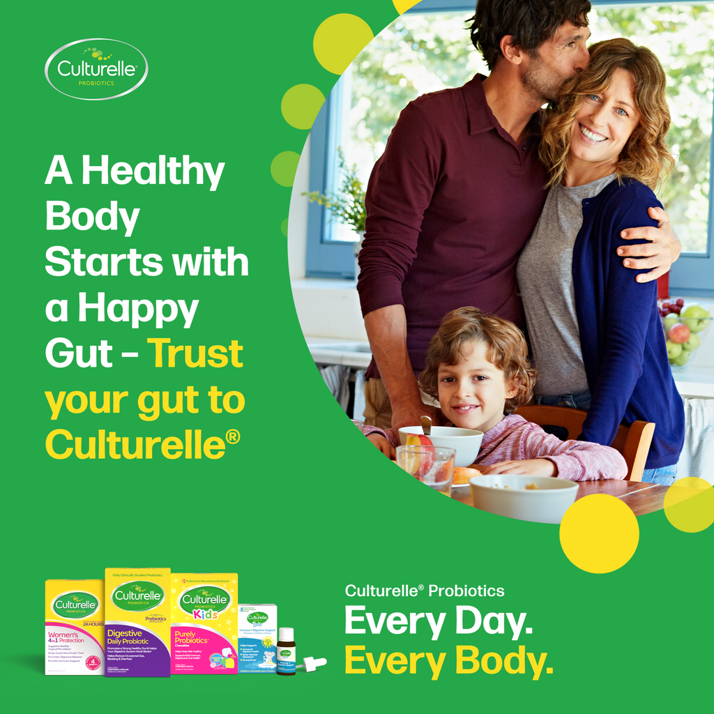 Culturelle Probiotics Women's 4-in-1 Protection Daily Supplement, Made with Prebiotics to Support Vaginal, Digestive, Urinary &amp; Immune Health, 30 Count