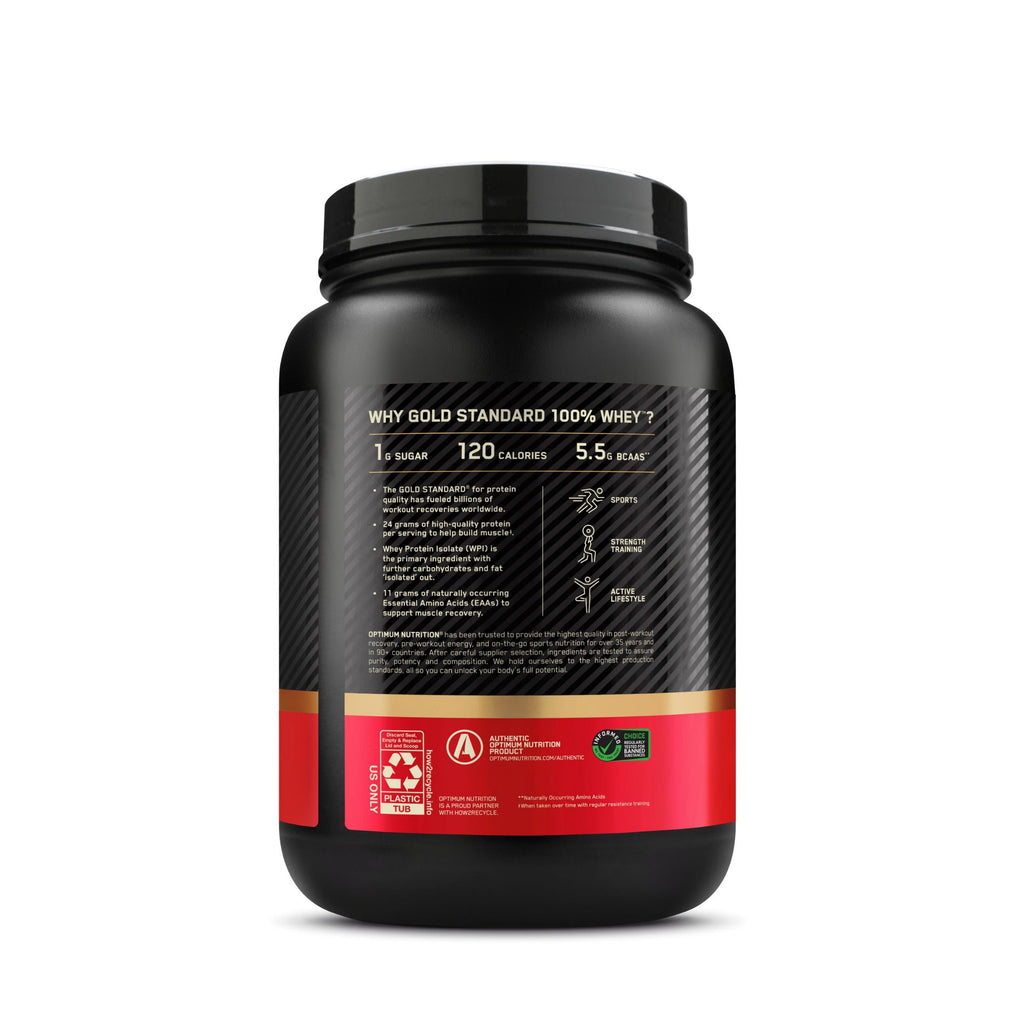 Optimum Nutrition, Gold Standard 100% Whey Protein Powder, Double Rich Chocolate 1.5lb Tub