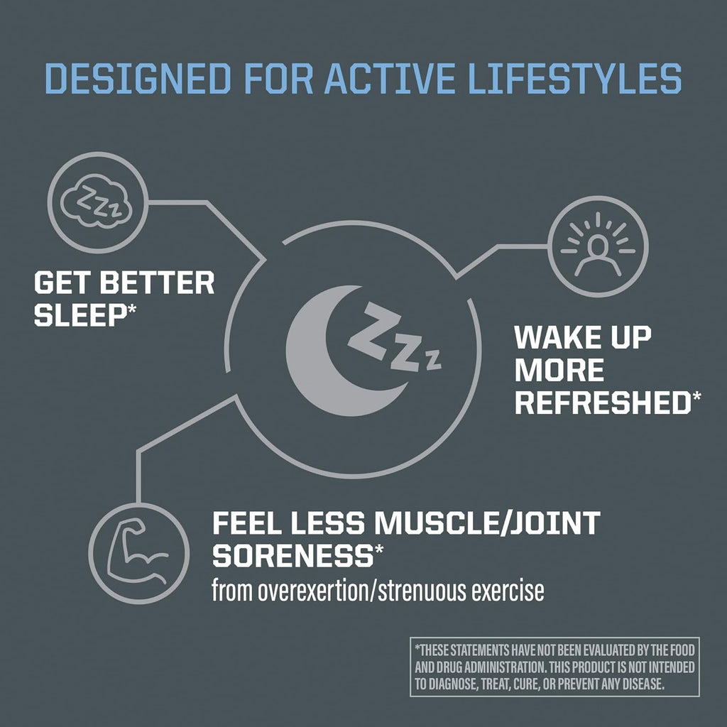 Sunwarrior Active Sleep &amp; Restore Magnesium Sleep Supplements for Adults, Gluten-Free, 60 Capsules