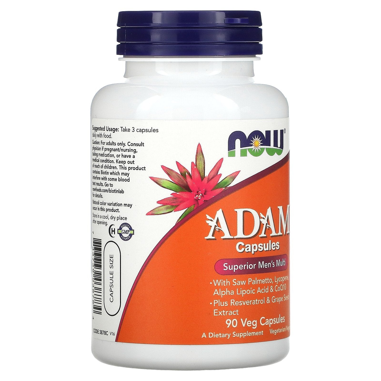 NOW Foods ADAM, Superior Men's Multi, 90 Veg Capsules