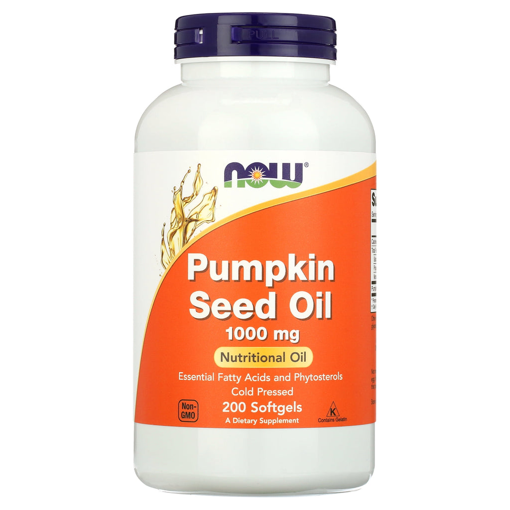 NOW Foods Pumpkin Seed Oil, 1,000 mg, 200 Softgels