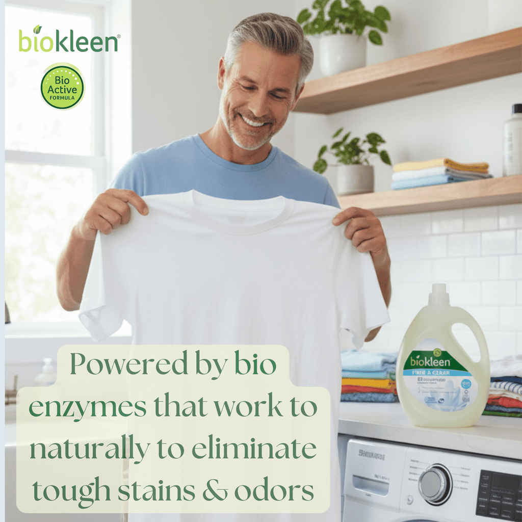 Biokleen Free &amp; Clear Hypoallergenic Liquid Laundry Detergent Soap, Unscented, Gentle on Sensitive Skin - 300 Loads