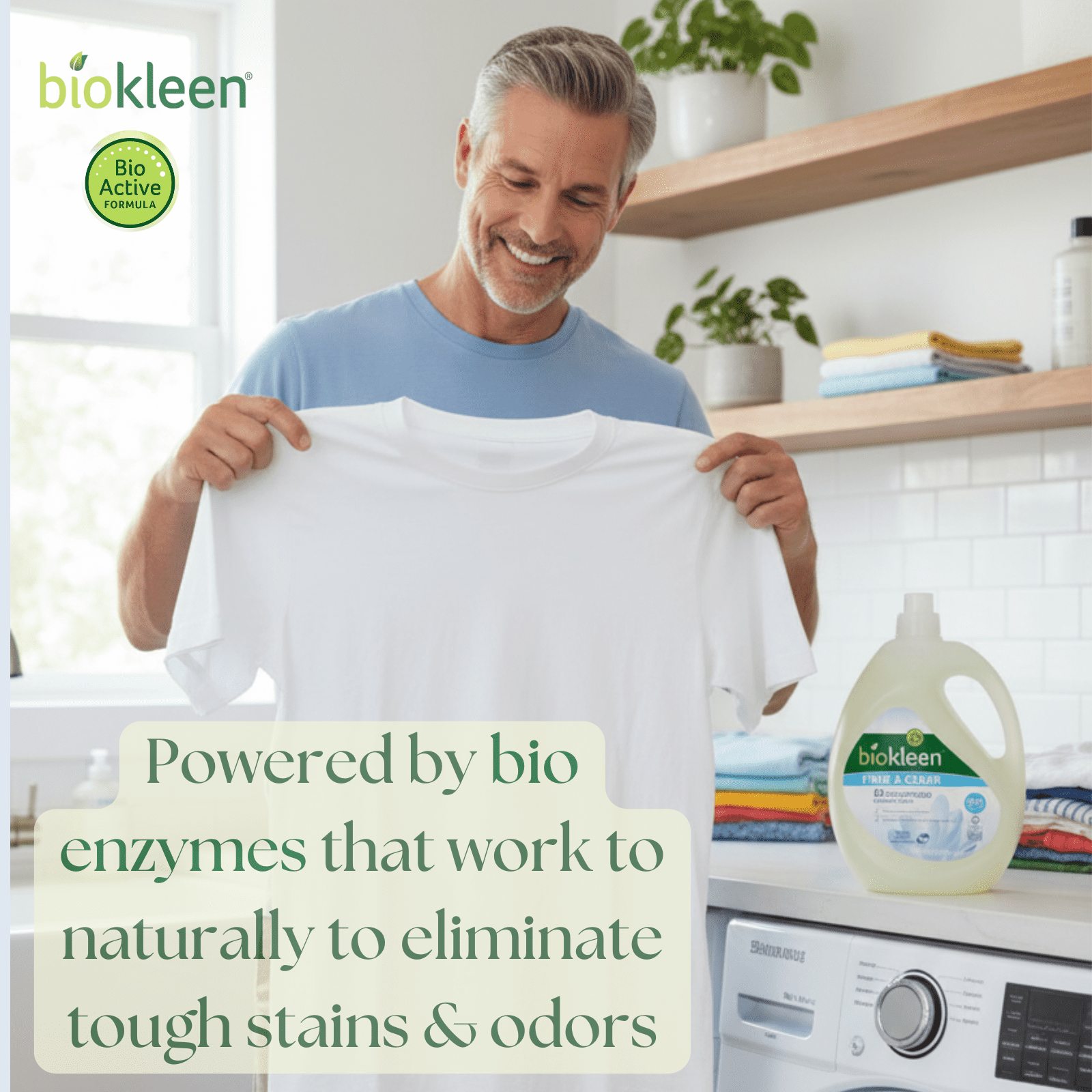 Biokleen Free &amp; Clear Hypoallergenic Liquid Laundry Detergent Soap, Unscented, Gentle on Sensitive Skin - 300 Loads