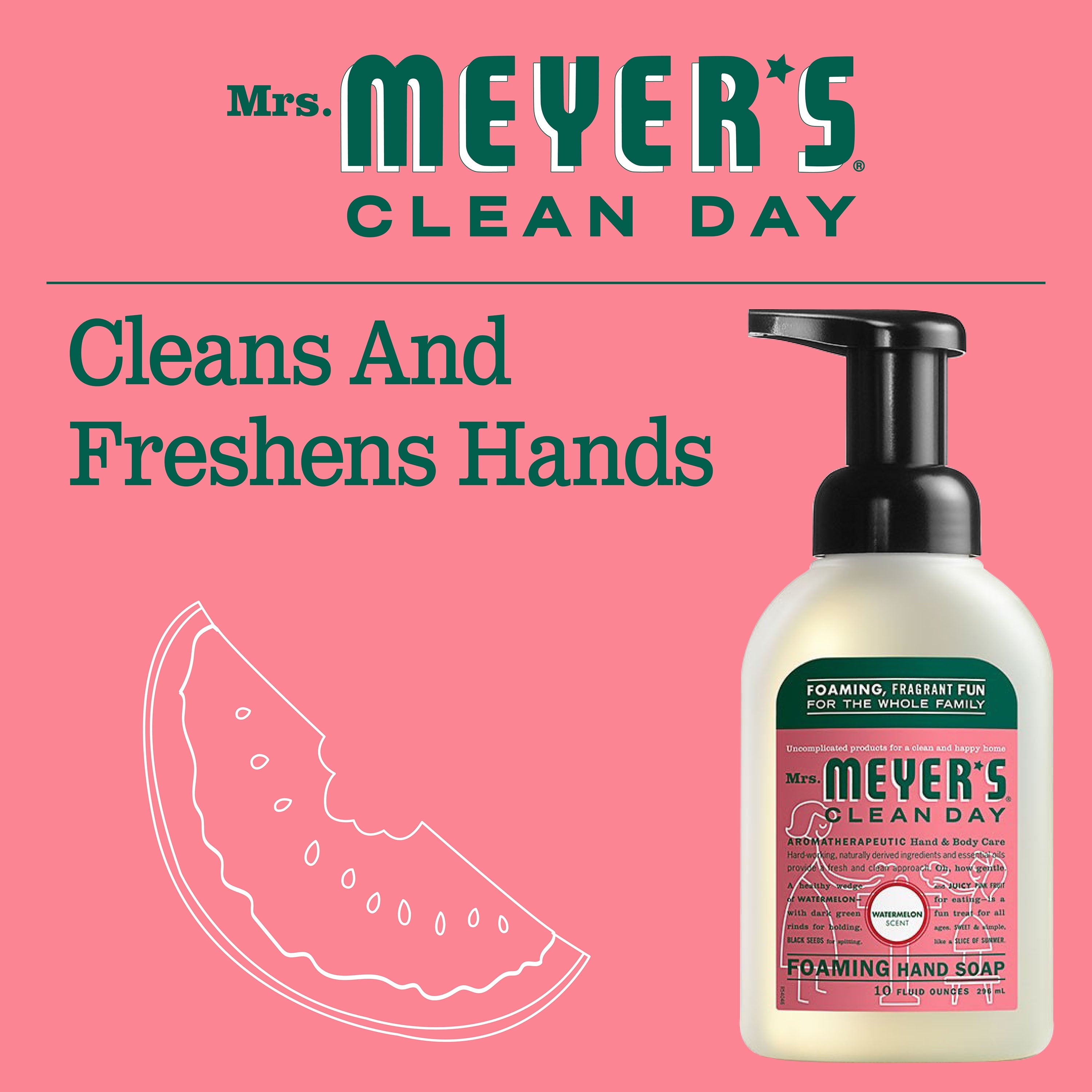 Mrs. Meyer's Foaming Hand Soap, Watermelon, 10 OZ (Pack of 3)