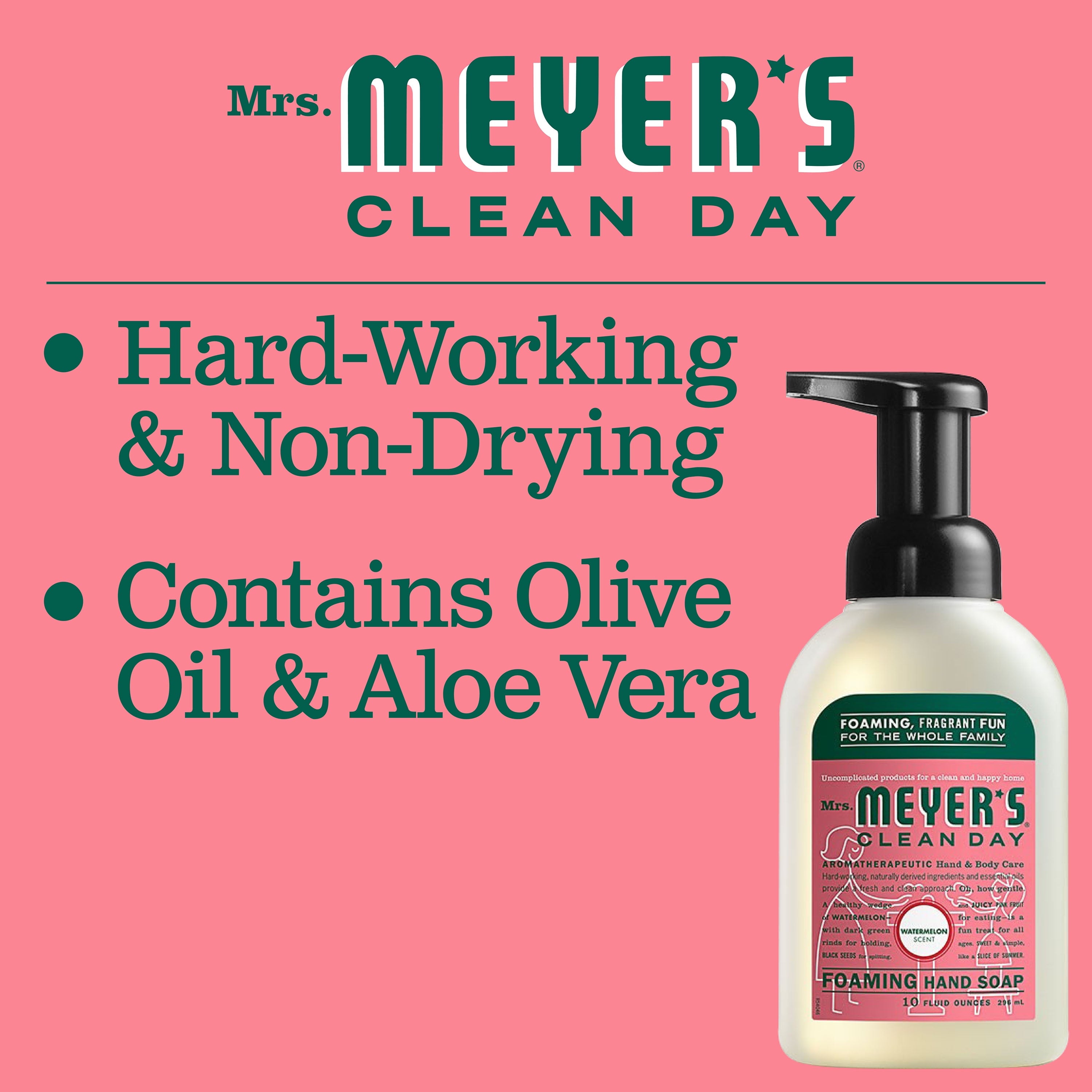Mrs. Meyer's Foaming Hand Soap, Watermelon, 10 OZ (Pack of 3)