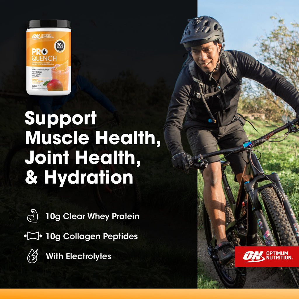 Optimum Nutrition ProQuench Clear Protein Powder, Orange Mango, 16 Servings