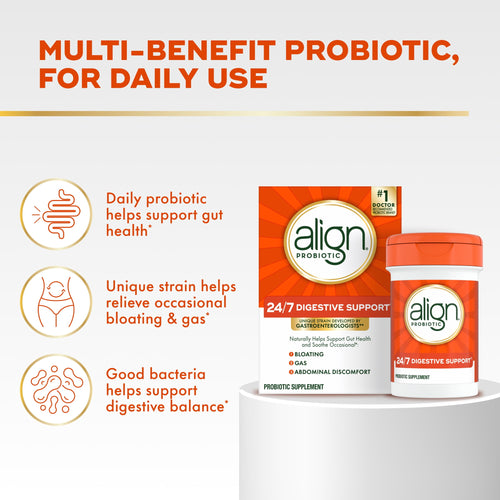 Align Probiotics for Women and Men, 24/7 Digestive Support, 56 Capsules