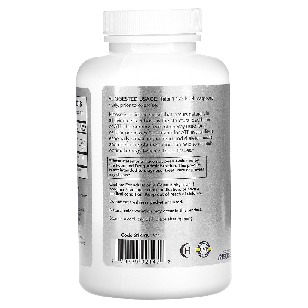 D-Ribose Pure Powder by Now Foods 8 oz.