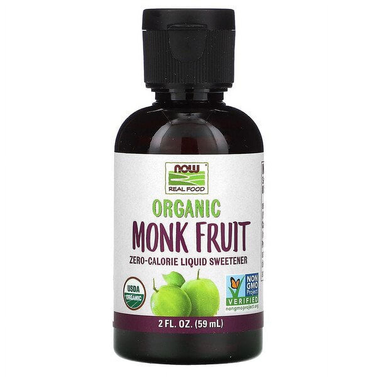 NOW Foods, Real Food, Organic Monk Fruit, Liquid Sweetener, 2 fl oz Pack of 3