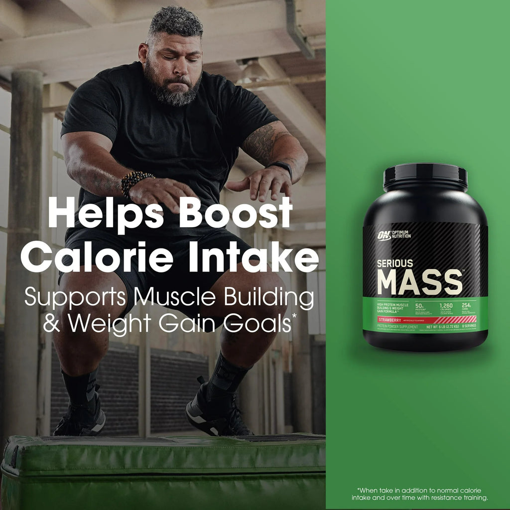 Optimum Nutrition Serious Mass, Chocolate, Weight Gainer Protein Powder, Mass Gainer, 3 lb