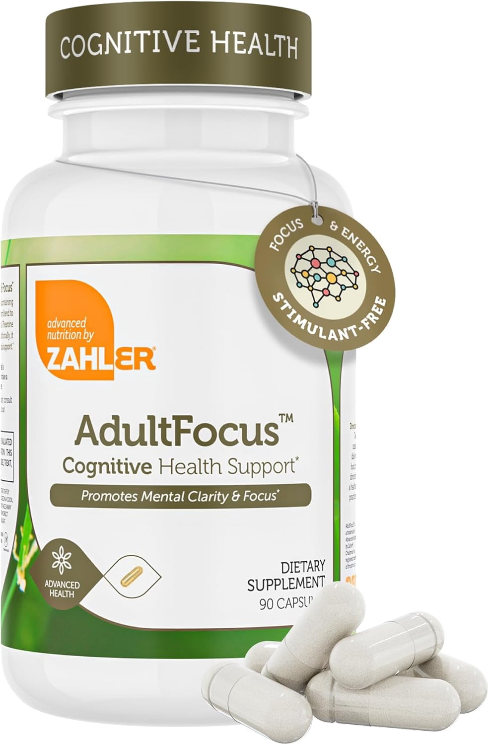 Zahler AdultFocus, Advanced Formula for Focus and Concentration, 60 Capsules