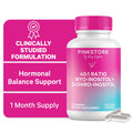 Pink Stork Hormone Harmony Supplement, Myo-Inositol &amp; D-Chiro Inositol, Ovarian Support, 90 Capsules