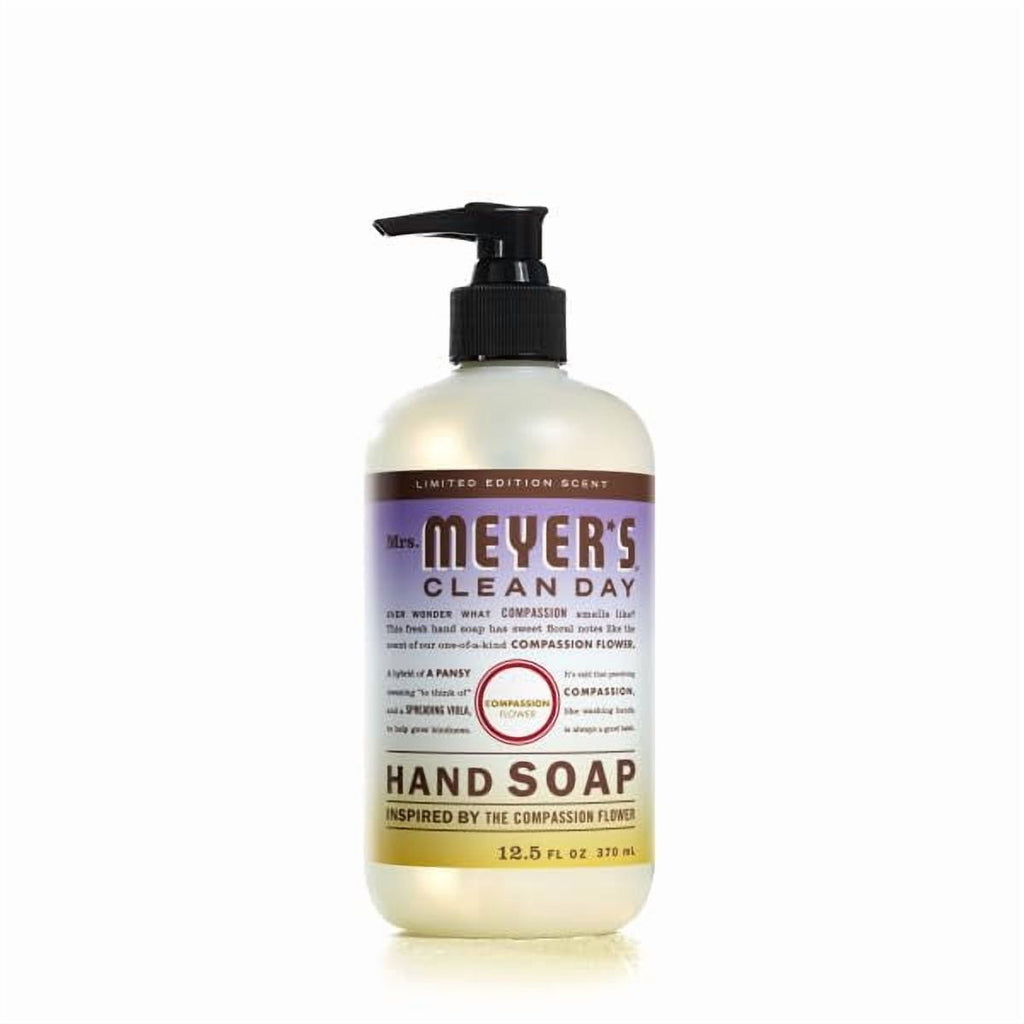 Mrs. Meyer’s Clean Day Liquid Hand Soap 4 Pack Variety, Honeysuckle, Rain Water, Compassion Flower, &amp; Lemon Verbena, 12.4 OZ Each, 1 CT Variety Pack