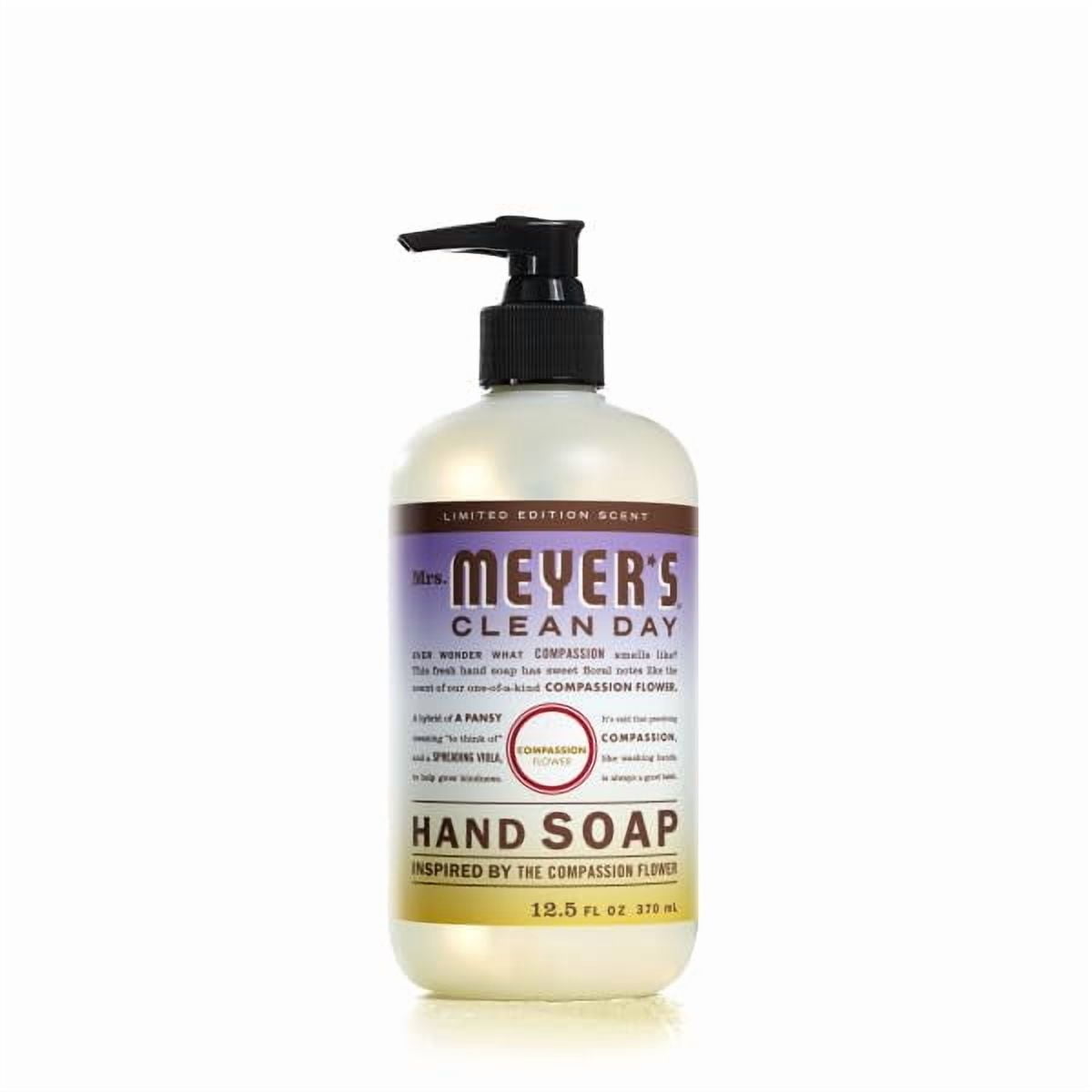 Mrs. Meyer’s Clean Day Liquid Hand Soap 4 Pack Variety, Honeysuckle, Rain Water, Compassion Flower, &amp; Lemon Verbena, 12.4 OZ Each, 1 CT Variety Pack