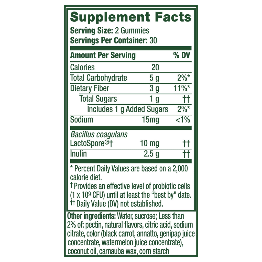 Align Dualbiotic, Prebiotics and Probiotics for Women and Men, Fruit Flavor, 60 Gummies