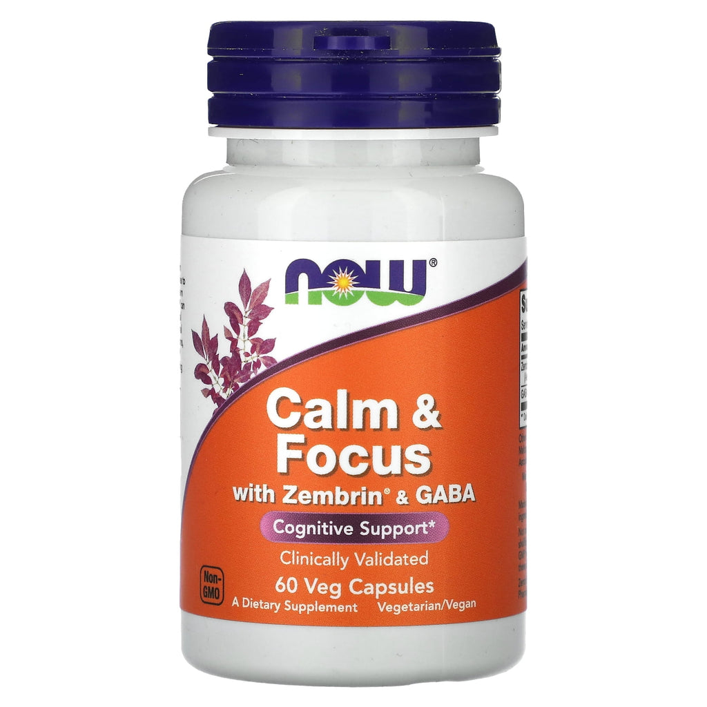 Now Foods Calm &amp; Focus with Zembrin and GABA 60 VegCap