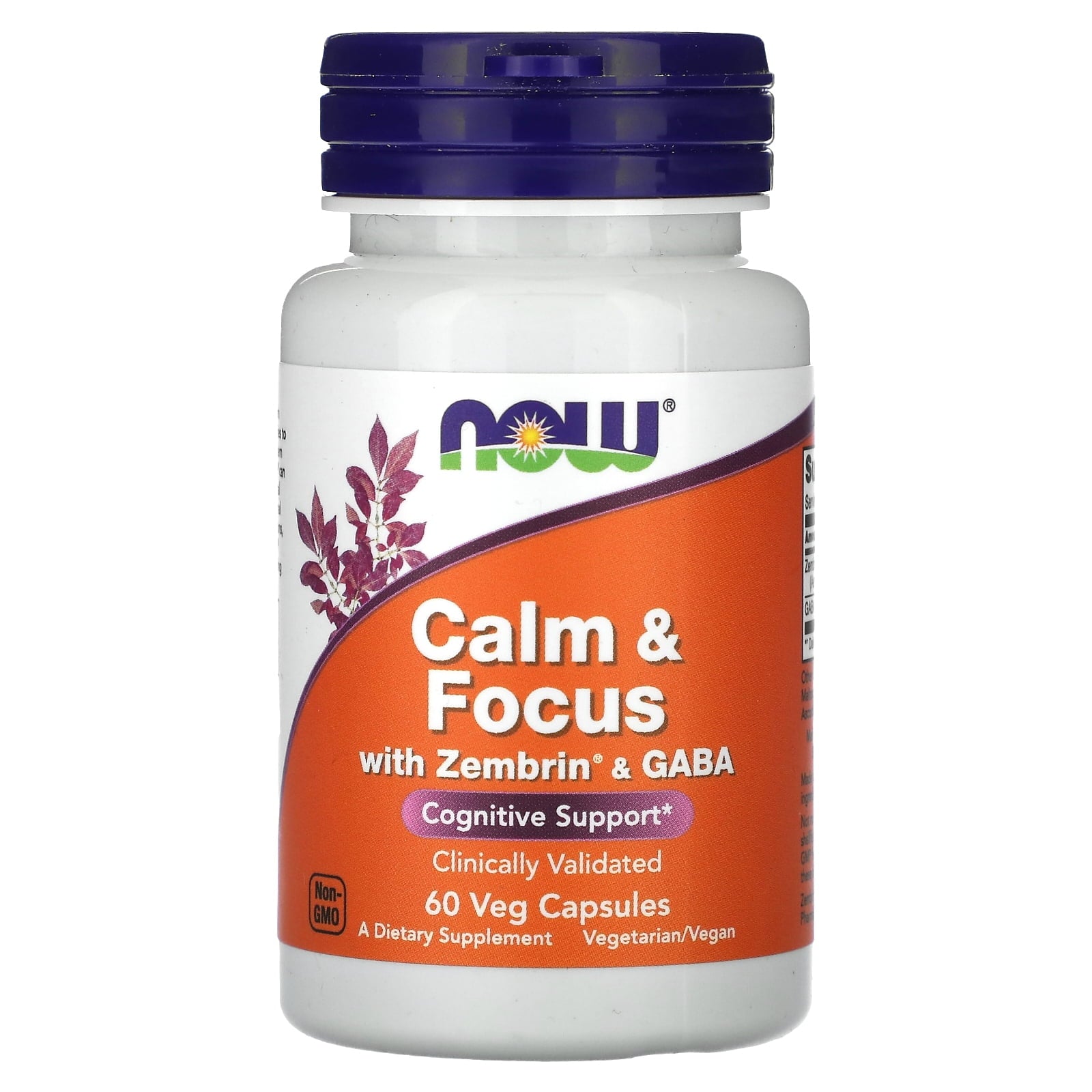 Now Foods Calm &amp; Focus with Zembrin and GABA 60 VegCap