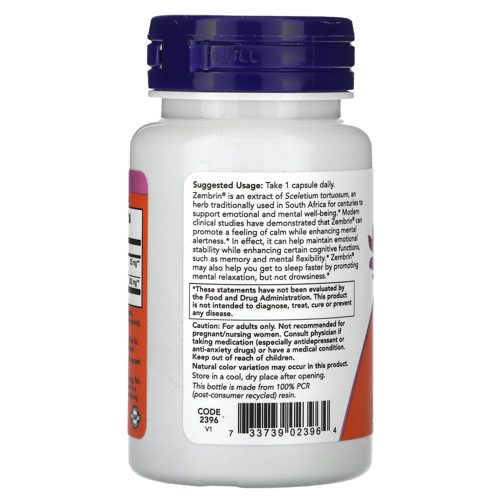 Now Foods Calm &amp; Focus with Zembrin and GABA 60 VegCap