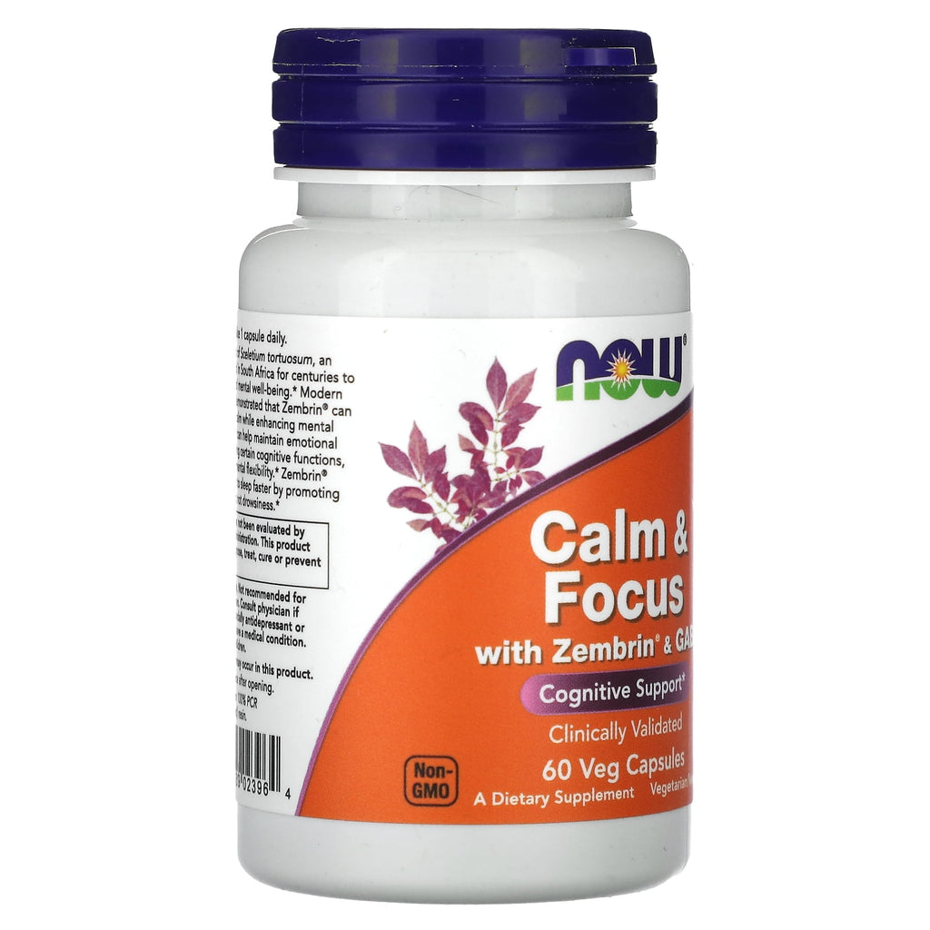 Now Foods Calm &amp; Focus with Zembrin and GABA 60 VegCap