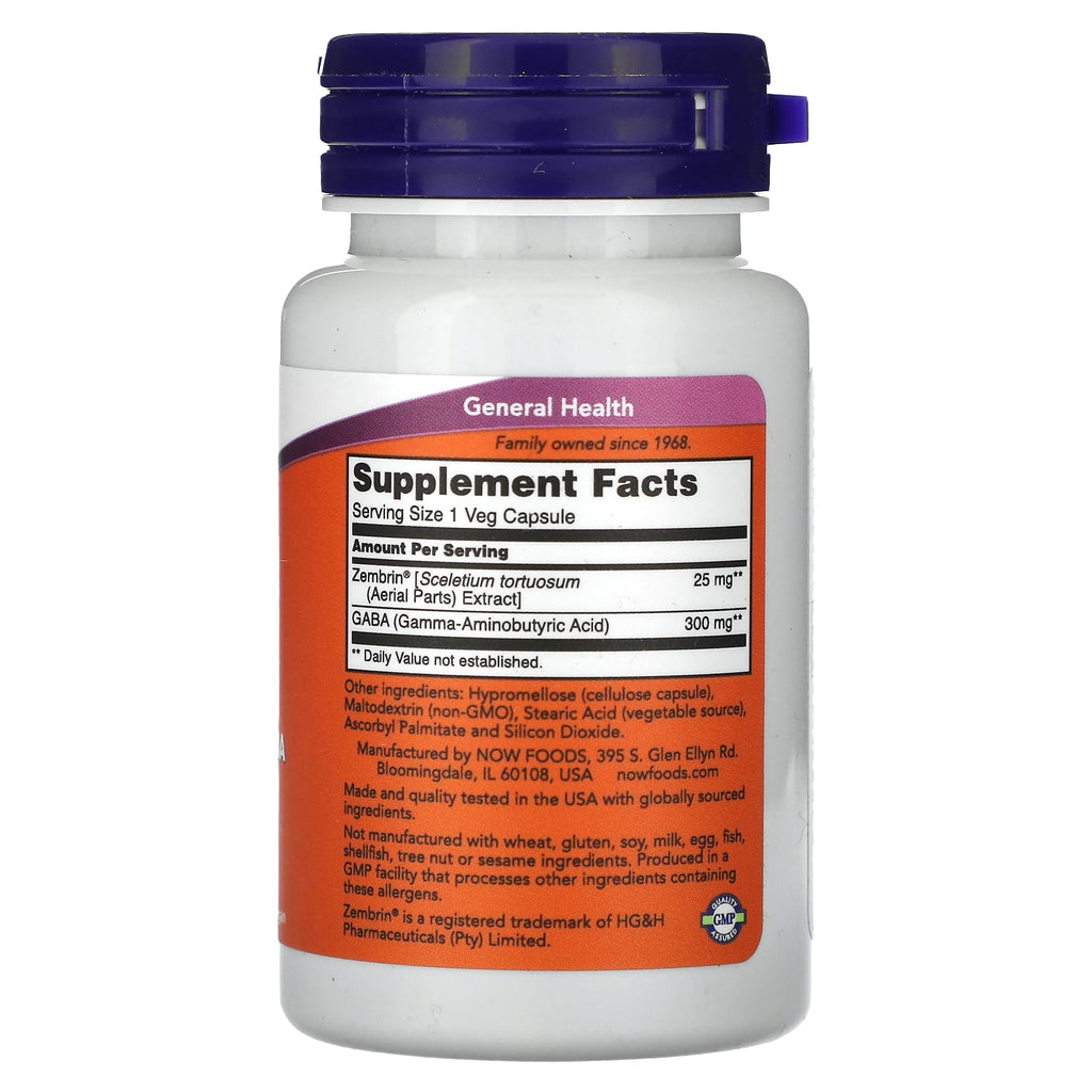Now Foods Calm &amp; Focus with Zembrin and GABA 60 VegCap