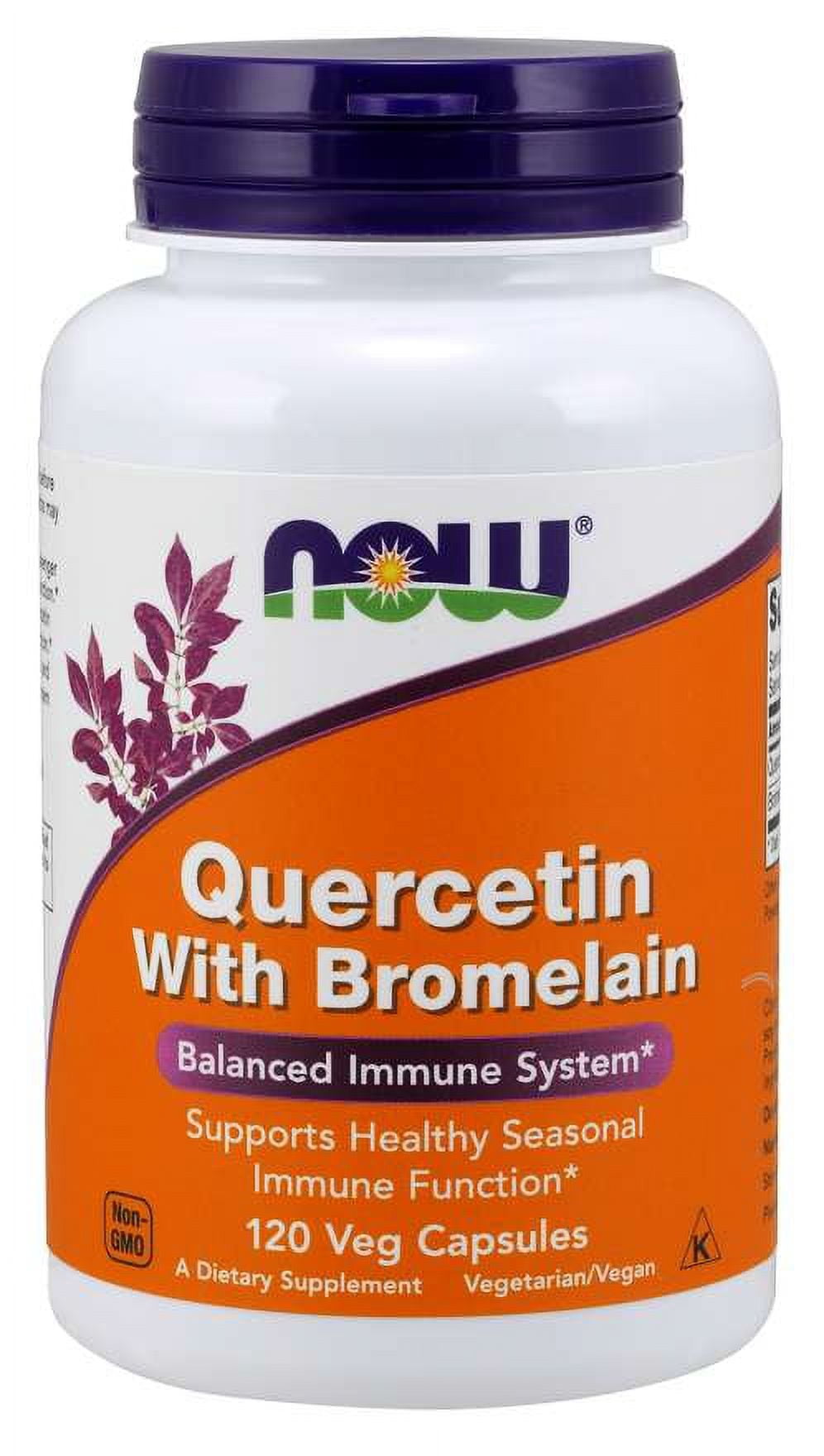 Supplements Quercetin with Bromelain Balanced Immune System, Pineapple, 120 Veg Capsules 2 Pack (120 Count)
