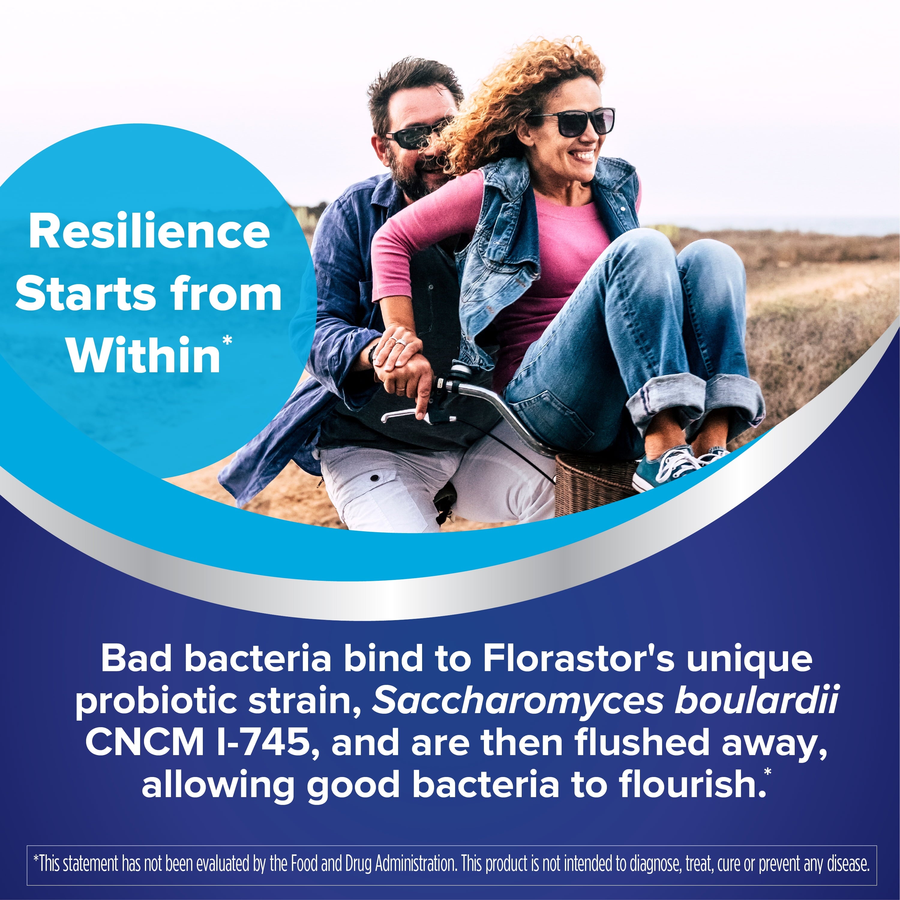 Florastor Daily Probiotic for Women &amp; Men with Saccharomyces Boulardii CNCM I-745, 90ct