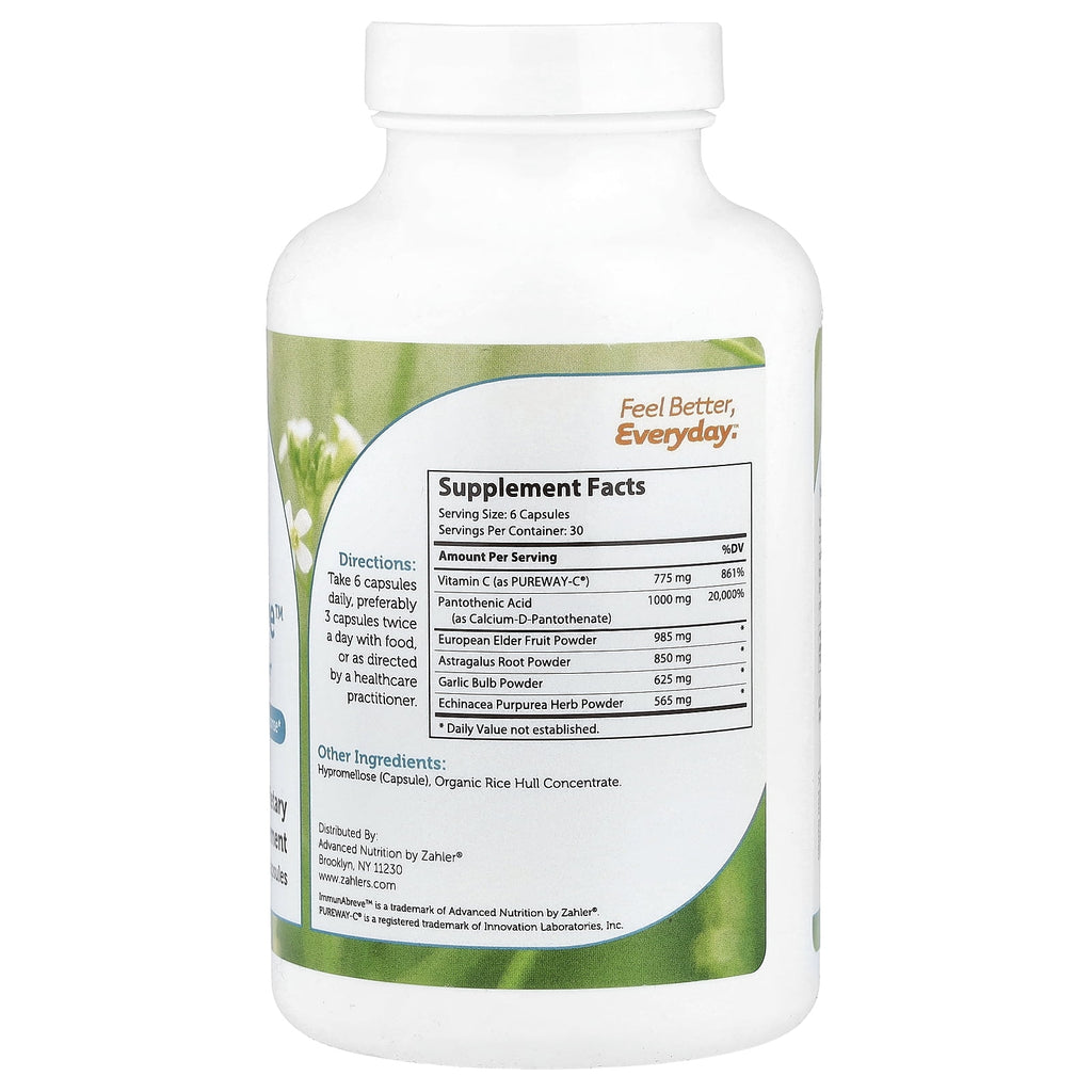 Zahler ImmunAbreve™, Complete Immune System Support, 180 Capsules
