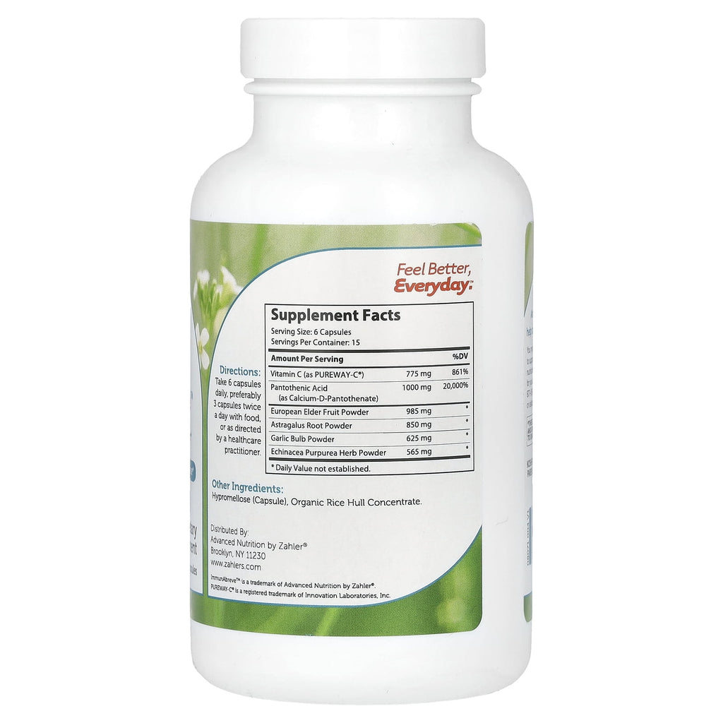Zahler ImmunAbreve™, Complete Immune System Support, 180 Capsules