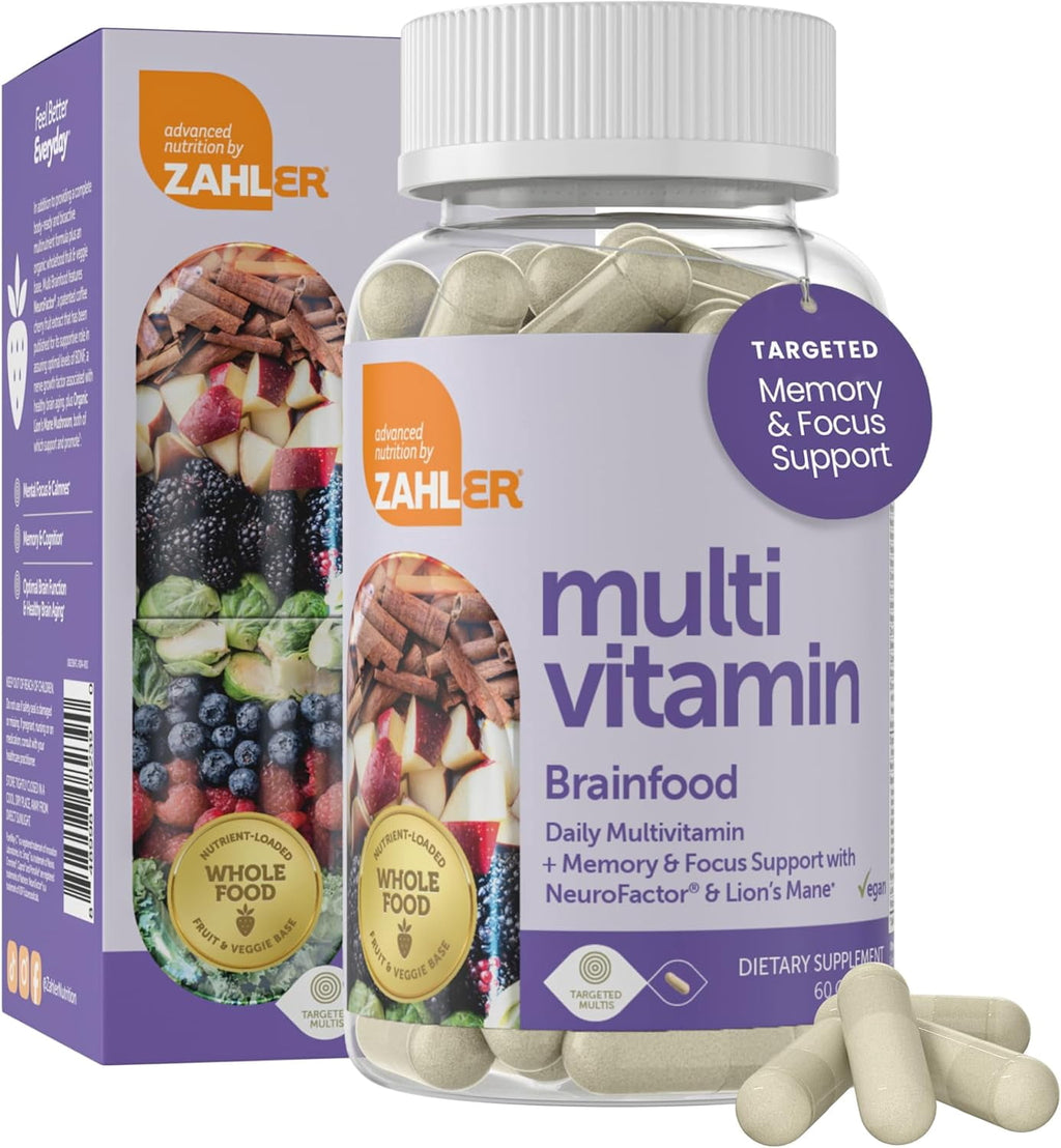 Zahler Multivitamin Brainfood, Memory and Focus Support, 60 Capsules