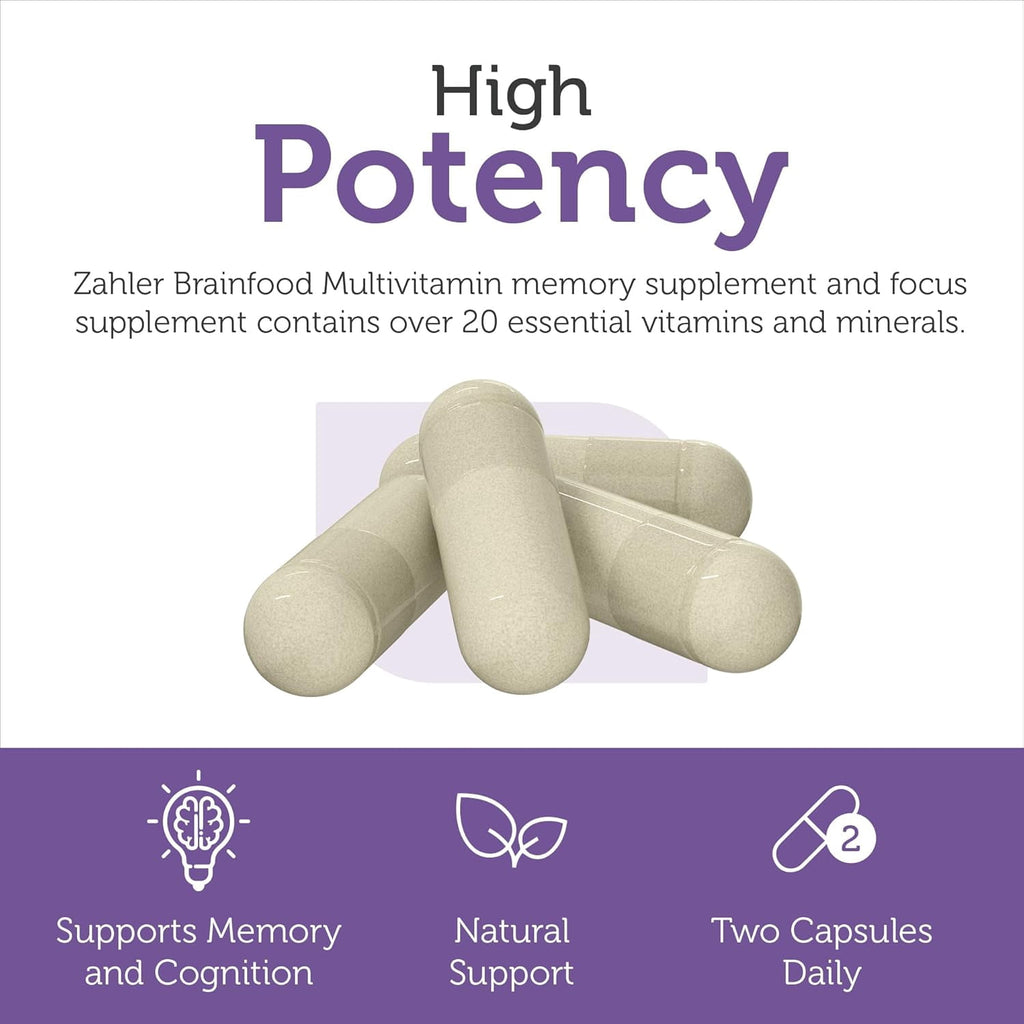 Zahler Multivitamin Brainfood, Memory and Focus Support, 60 Capsules
