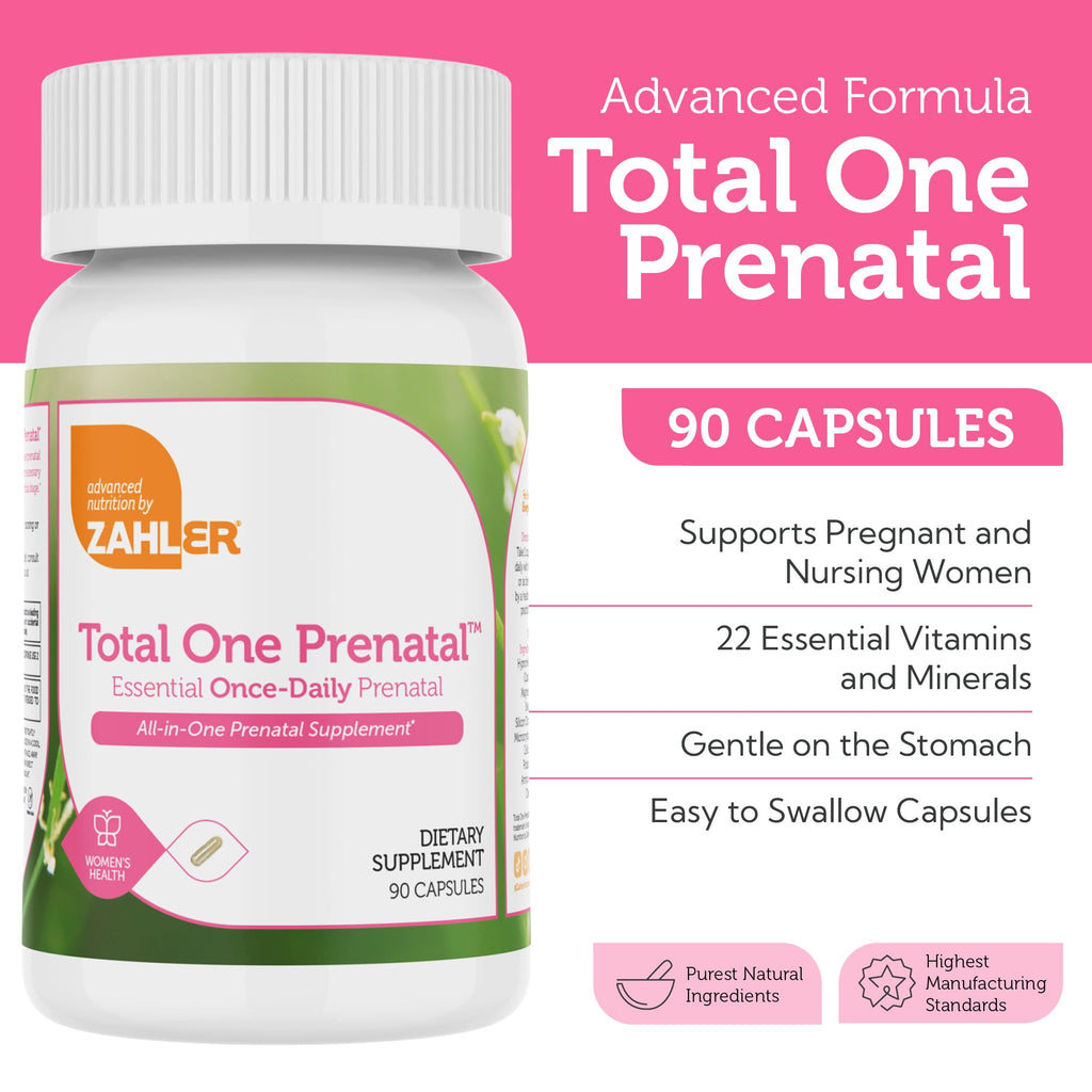 Zahler Total One Prenatal Essential Once-Daily Prenatal 90 Capsules