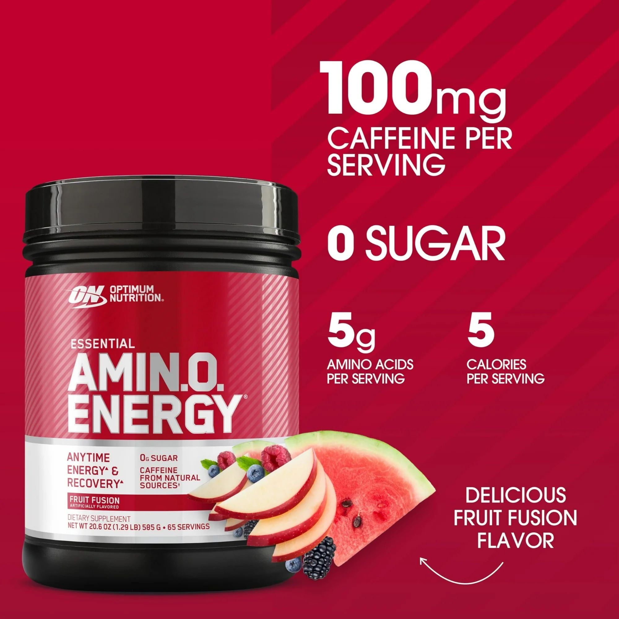 Optimum Nutrition, Essential Amino Energy, Powder, Fruit Fusion, 65 Servings