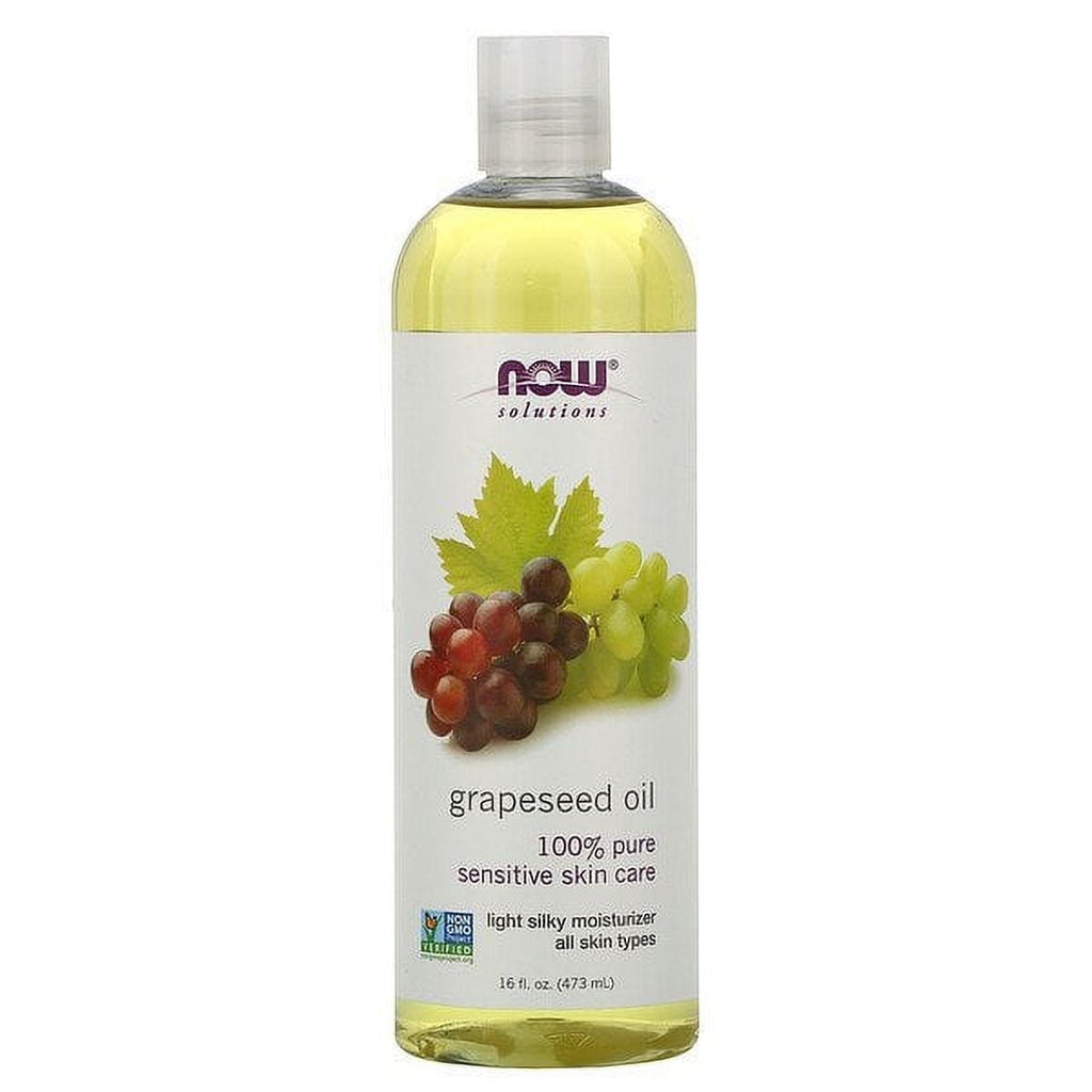 NOW Foods, Solutions, Grapeseed Oil, 16 fl oz (473 ml) Pack of 4