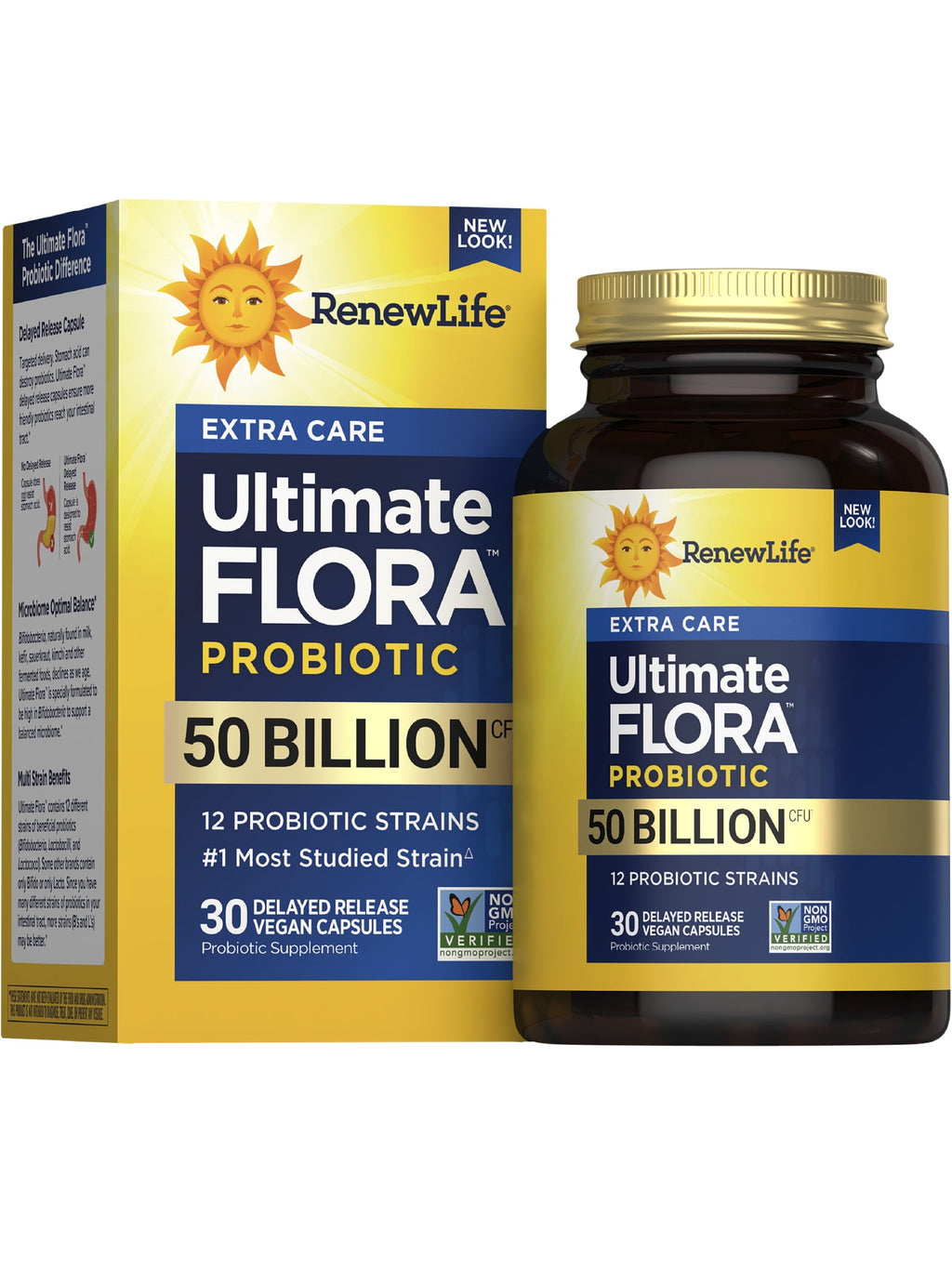Ultimate Flora Probiotic Capsules | 50 Billion CFU | 30 Count | by Renew Life