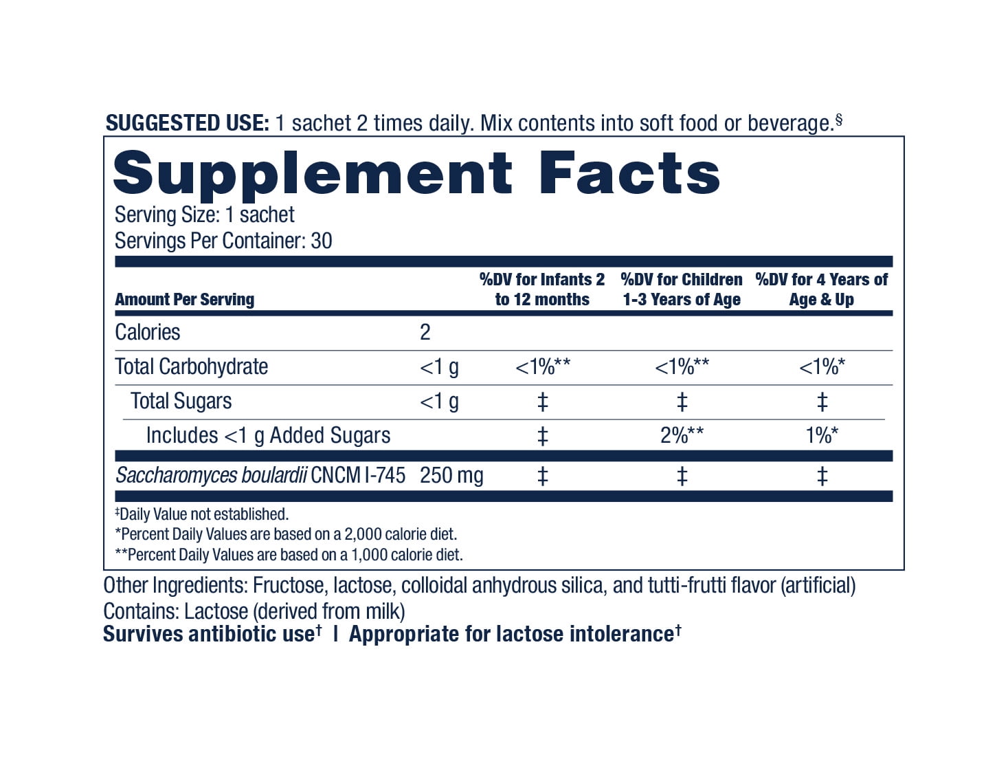 Florastor Kids Daily Probiotic Supplement, Saccharomyces Boulardii CNCM I-745, 30 Sticks