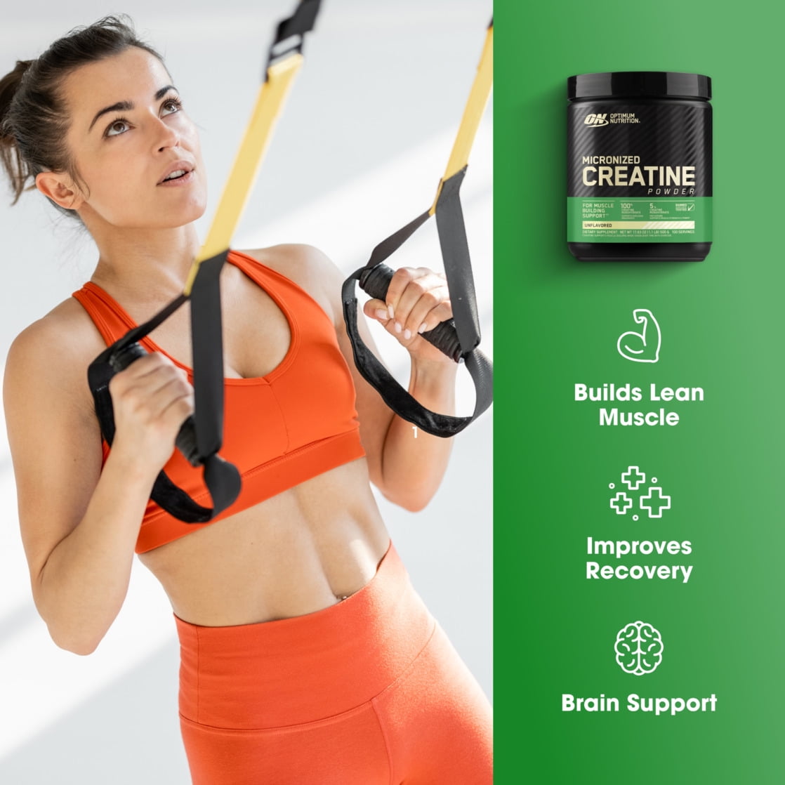 Optimum Nutrition Micronized Creatine Powder, Unflavored, 100 servings