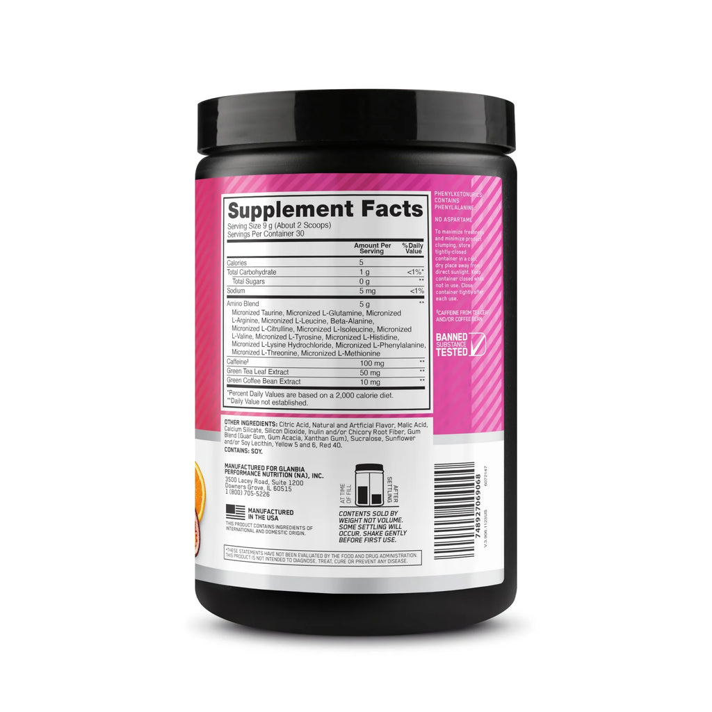 Optimum Nutrition NEW Flavor Amino Energy - Pre Workout with Green Tea, BCAA, Amino Acids, Keto Friendly, Green Coffee Extract, Energy Powder - Tropical Sunrise, 30 Servings (Packaging May Vary)