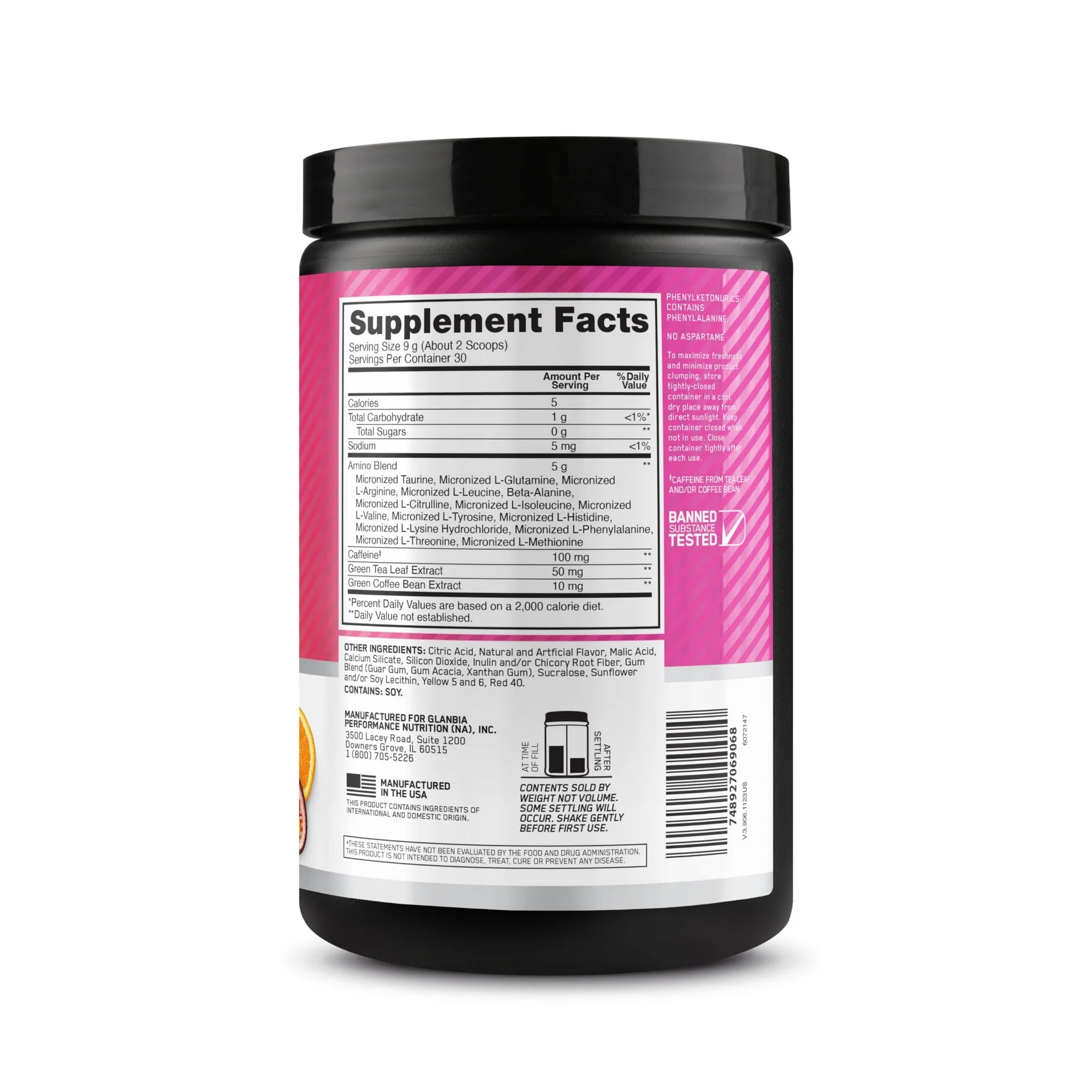 Optimum Nutrition NEW Flavor Amino Energy - Pre Workout with Green Tea, BCAA, Amino Acids, Keto Friendly, Green Coffee Extract, Energy Powder - Tropical Sunrise, 30 Servings (Packaging May Vary)
