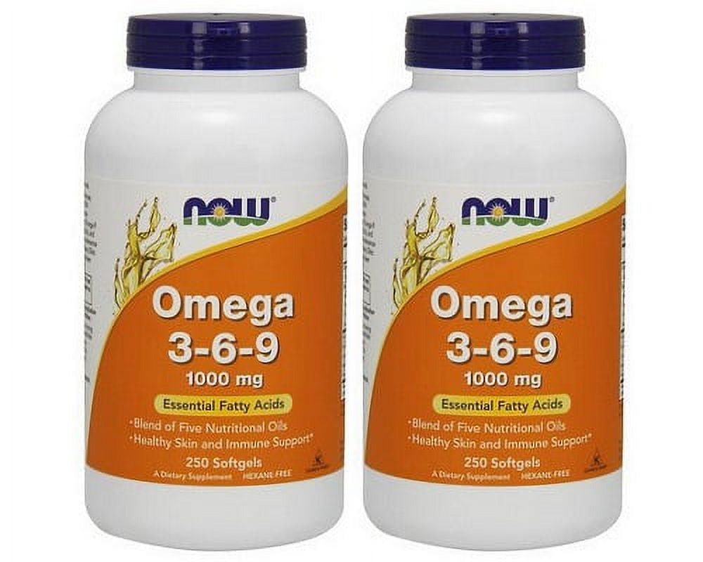 Now Foods - Omega 3 6 9 1000 mg 250 Softgels (Pack of 2)