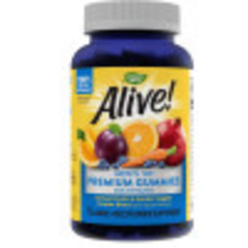 Nature’s Way Alive! Men’s 50+ Premium Gummies, 15 Vitamins and Minerals, Grape, Orange and Cherry Flavored Gummies, 75 Gummies