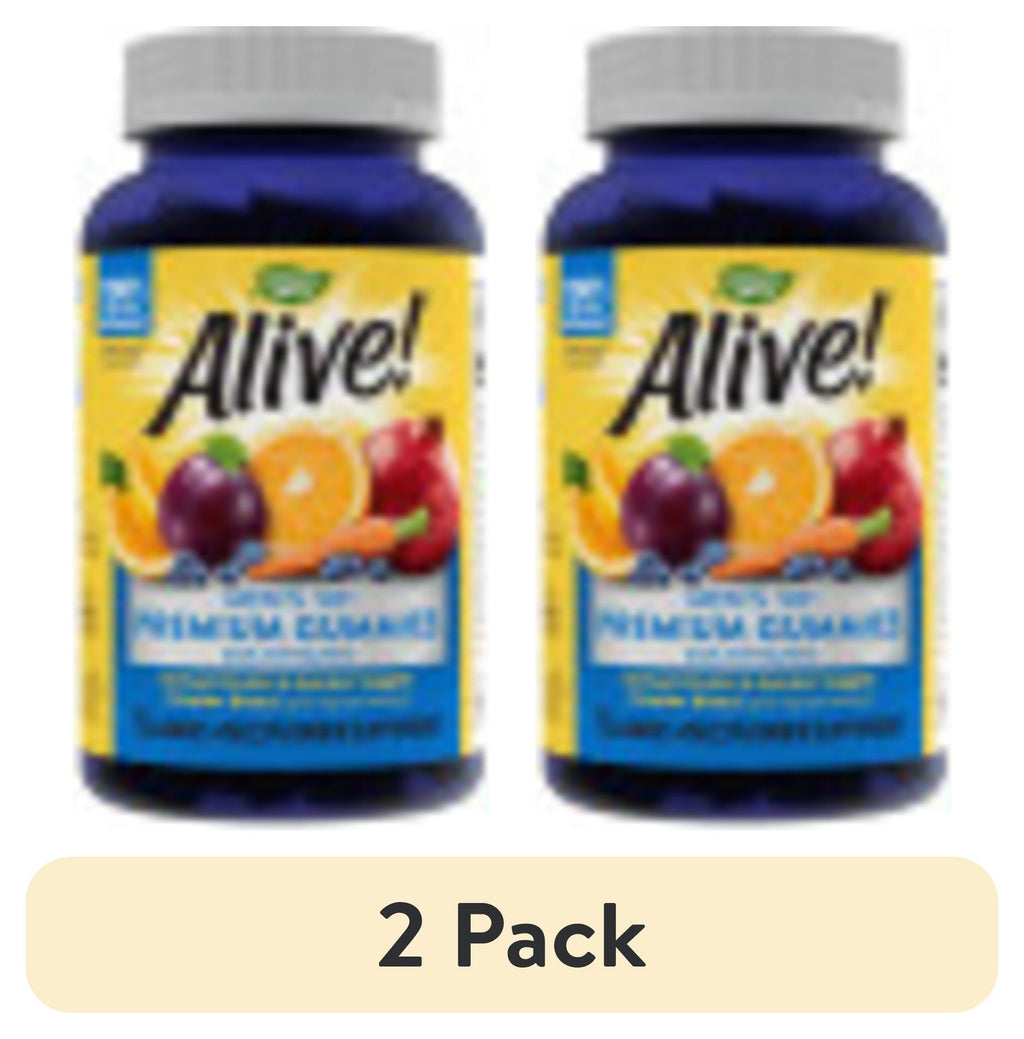 Nature’s Way Alive! Men’s 50+ Premium Gummies, 15 Vitamins and Minerals, Grape, Orange and Cherry Flavored Gummies, 75 Gummies