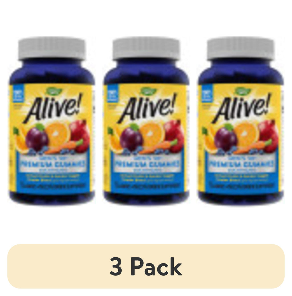 Nature’s Way Alive! Men’s 50+ Premium Gummies, 15 Vitamins and Minerals, Grape, Orange and Cherry Flavored Gummies, 75 Gummies