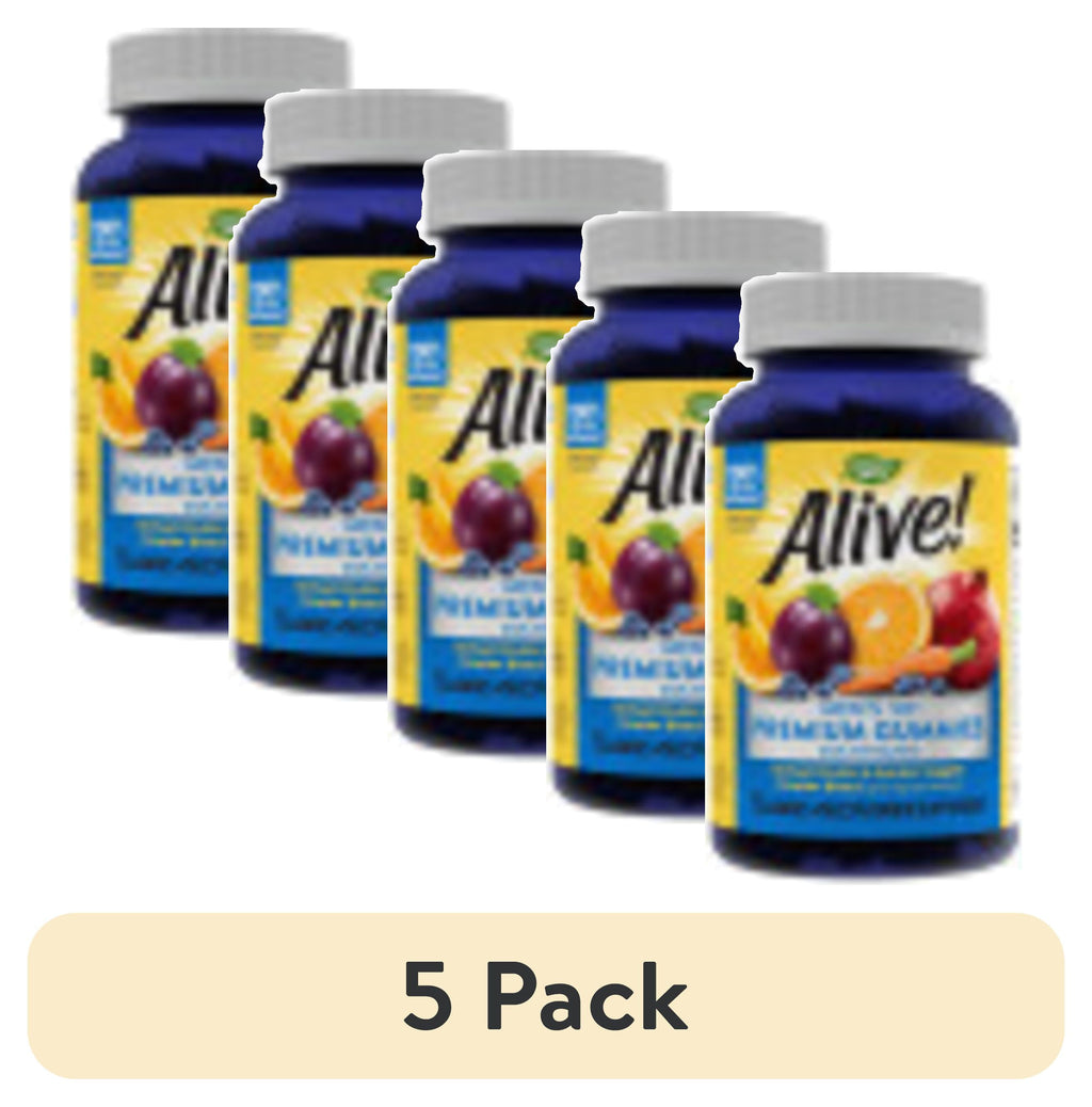 Nature’s Way Alive! Men’s 50+ Premium Gummies, 15 Vitamins and Minerals, Grape, Orange and Cherry Flavored Gummies, 75 Gummies